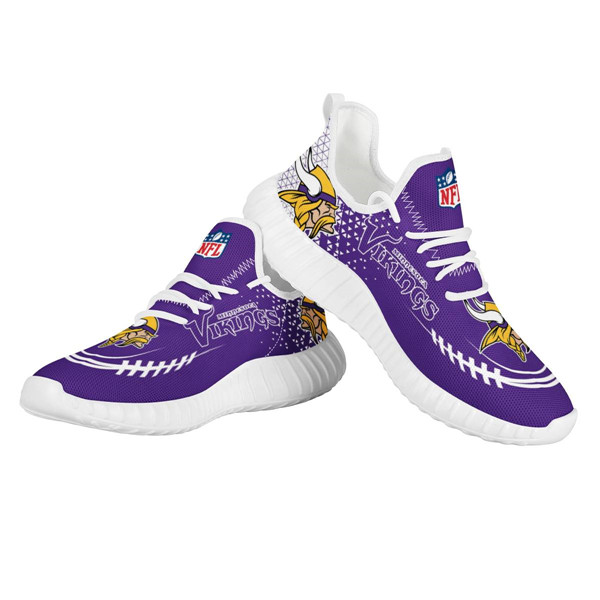 Women's Minnesota Vikings Mesh Knit Sneakers/Shoes 008 Women's Minnesota Vikings Mesh Knit Sneakers/Shoes 008