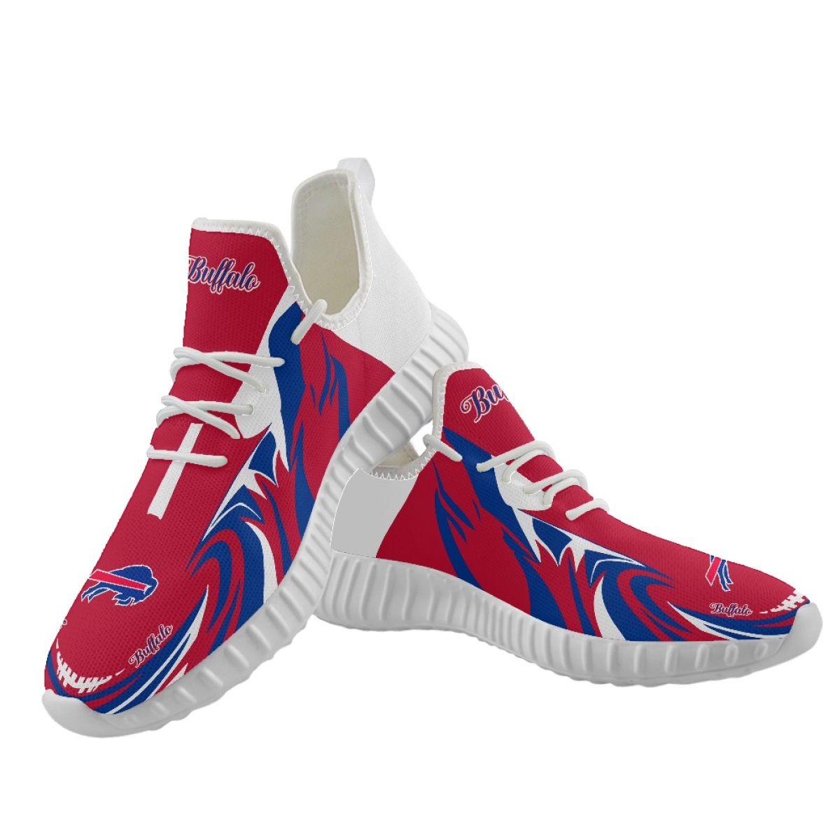 Women's Buffalo Bills Mesh Knit Sneakers/Shoes 013 Women's Buffalo Bills Mesh Knit Sneakers/Shoes 013