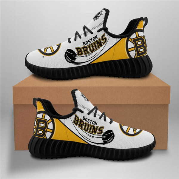 Men's Boston Bruins Mesh Knit Sneakers/Shoes 001 Men's Boston Bruins Mesh Knit Sneakers/Shoes 001