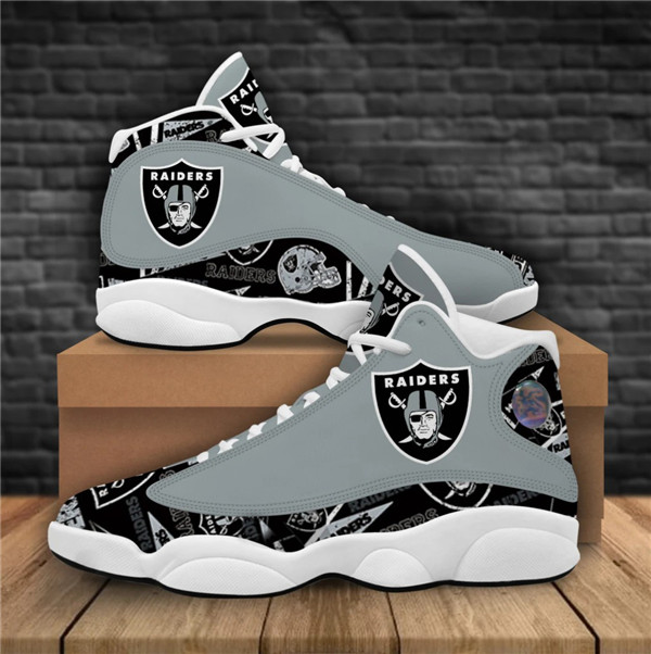 Men's Las Vegas Raiders Limited Edition JD13 Sneakers 008 Men's Las Vegas Raiders Limited Edition JD13 Sneakers 008