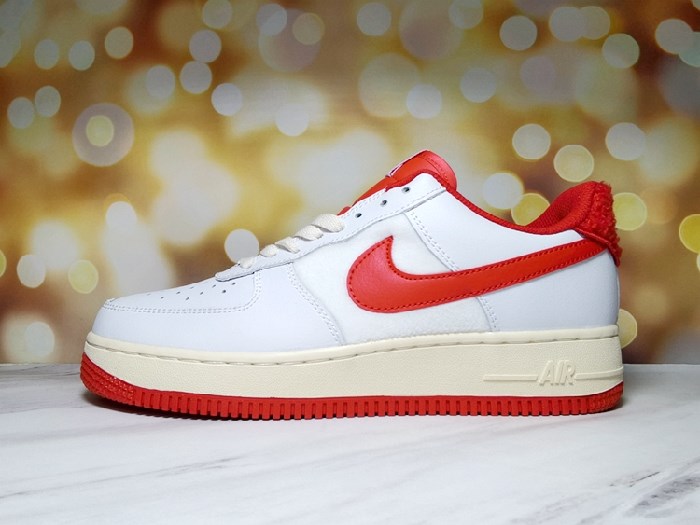 Women's Air Force 1 Grey/Red Shoes 0158 Women's Air Force 1 Grey/Red Shoes 0158