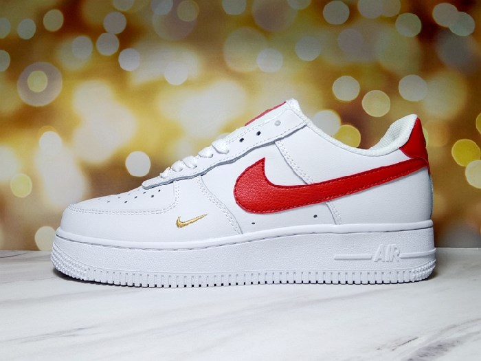 Women's Air Force 1 White/Red Shoes 0153 Women's Air Force 1 White/Red Shoes 0153