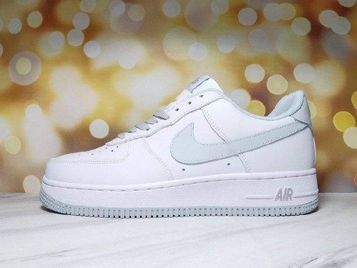 Women's Air Force 1 White/Grey Shoes 0138 Women's Air Force 1 White/Grey Shoes 0138
