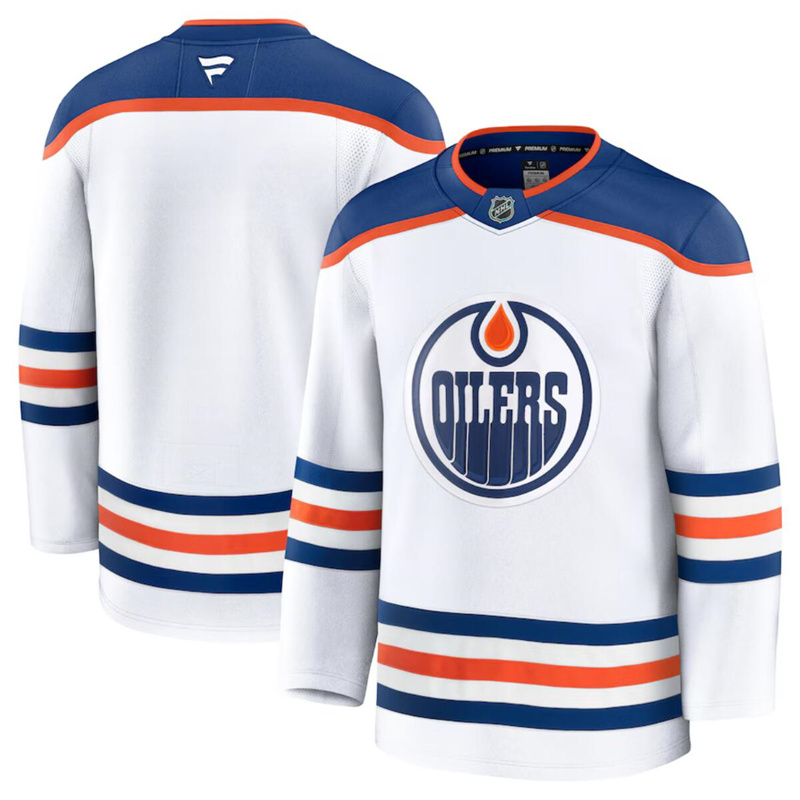 Men's Edmonton Oilers Blank White 2024-25 Away Stitched Hockey Jersey Men's Edmonton Oilers Blank White 2024-25 Away Stitched Hockey Jersey