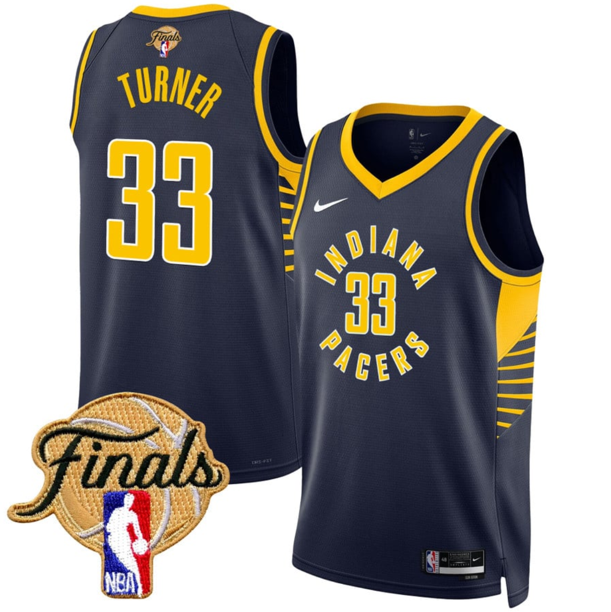 Men's Indiana Pacers #33 Myles Turner Navy 2025 Finals Icon Edition Stitched Basketball Jersey Men's Indiana Pacers #33 Myles Turner Navy 2025 Finals Icon Edition Stitched Basketball Jersey