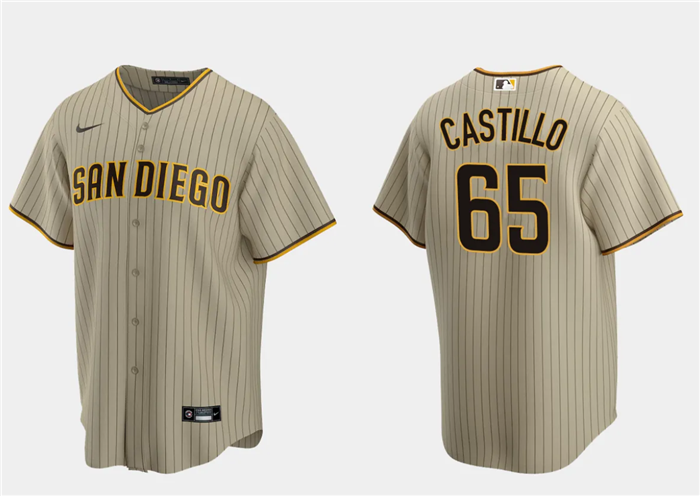 Men's San Diego Padres #65 José Castillo Tan Cool Base Stitched Jersey Men's San Diego Padres #65 José Castillo Tan Cool Base Stitched Jersey