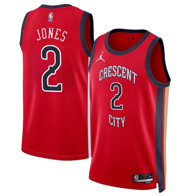 Men's New Orleans Pelicans #2 Herb Jones Red 2024 Statement Edition Stitched Basketball Jersey Men's New Orleans Pelicans #2 Herb Jones Red 2024 Statement Edition Stitched Basketball Jersey