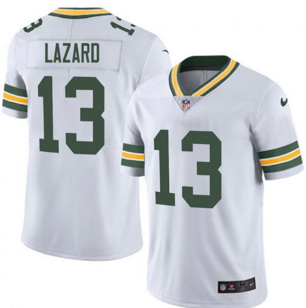Men's Green Bay Packers #13 Allen Lazard White Vapor Untouchable Limited Stitched NFL Jersey Men's Green Bay Packers #13 Allen Lazard White Vapor Untouchable Limited Stitched NFL Jersey