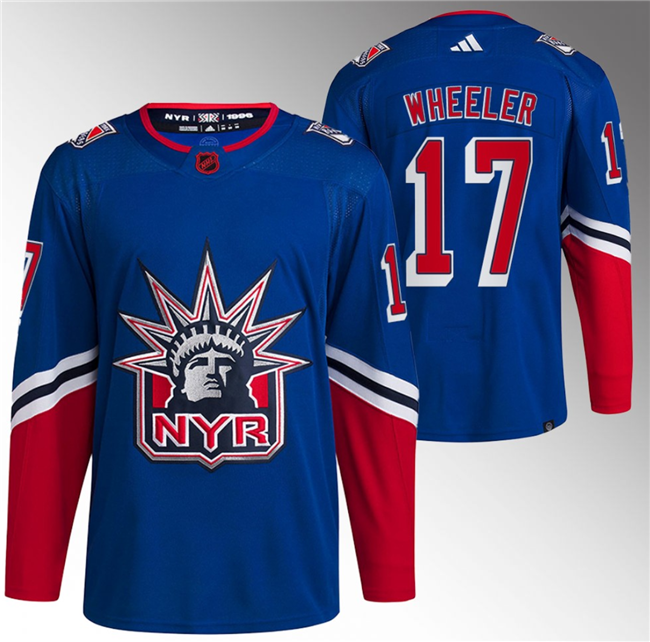 Men's New York Rangers #17 Blake Wheeler Blue Reverse Retro Stitched Jersey Men's New York Rangers #17 Blake Wheeler Blue Reverse Retro Stitched Jersey