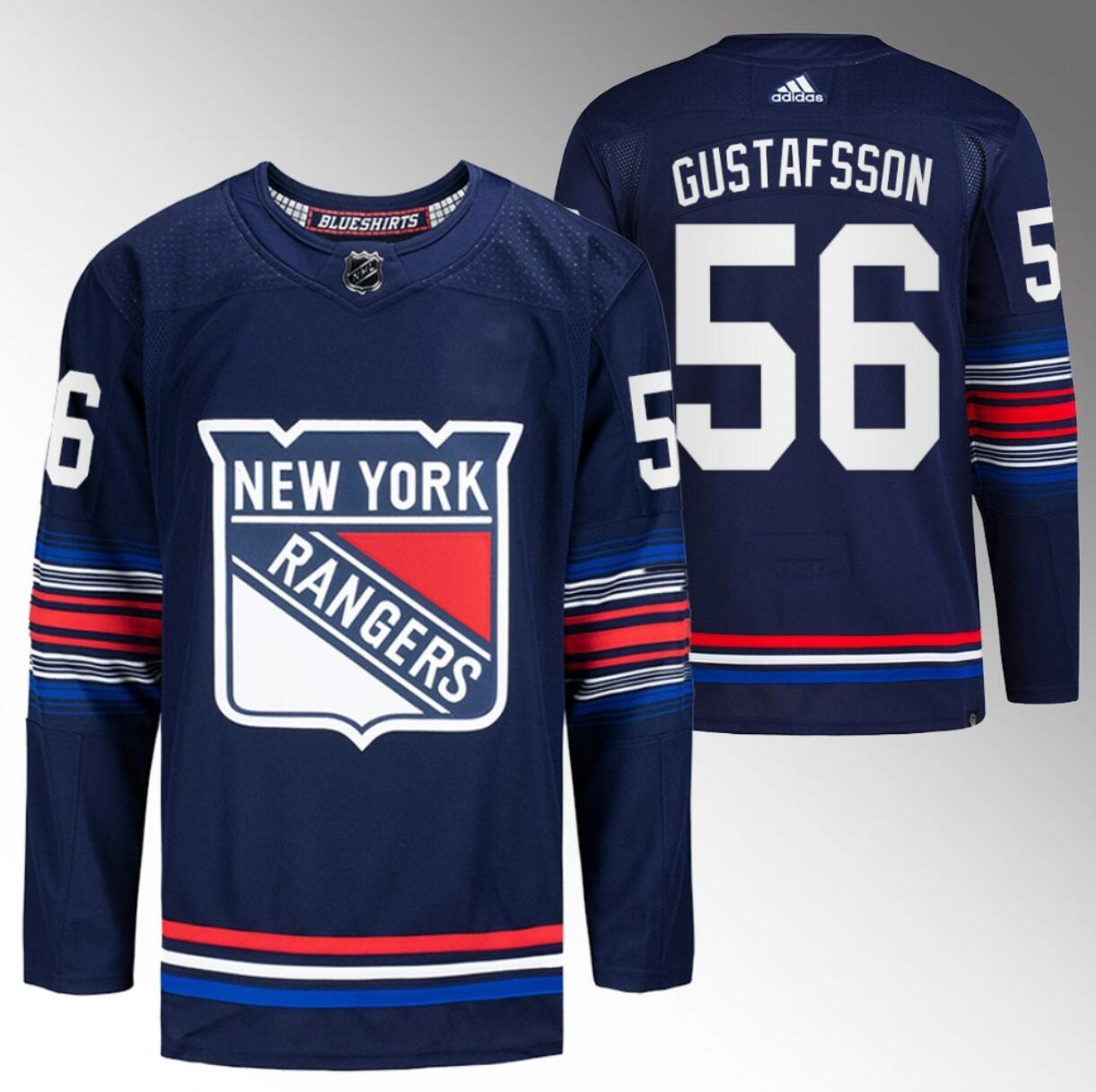 Men's New York Rangers #56 Erik GustafssonNavy Stitched Jersey Men's New York Rangers #56 Erik GustafssonNavy Stitched Jersey