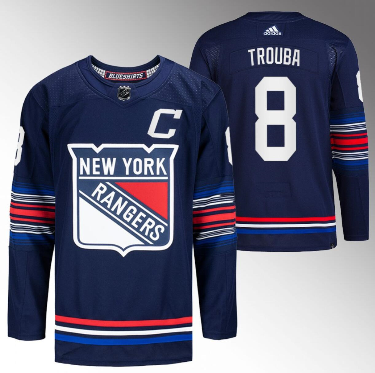 Men's New York Rangers #8 Jacob Trouba Navy Stitched Jersey Men's New York Rangers #8 Jacob Trouba Navy Stitched Jersey