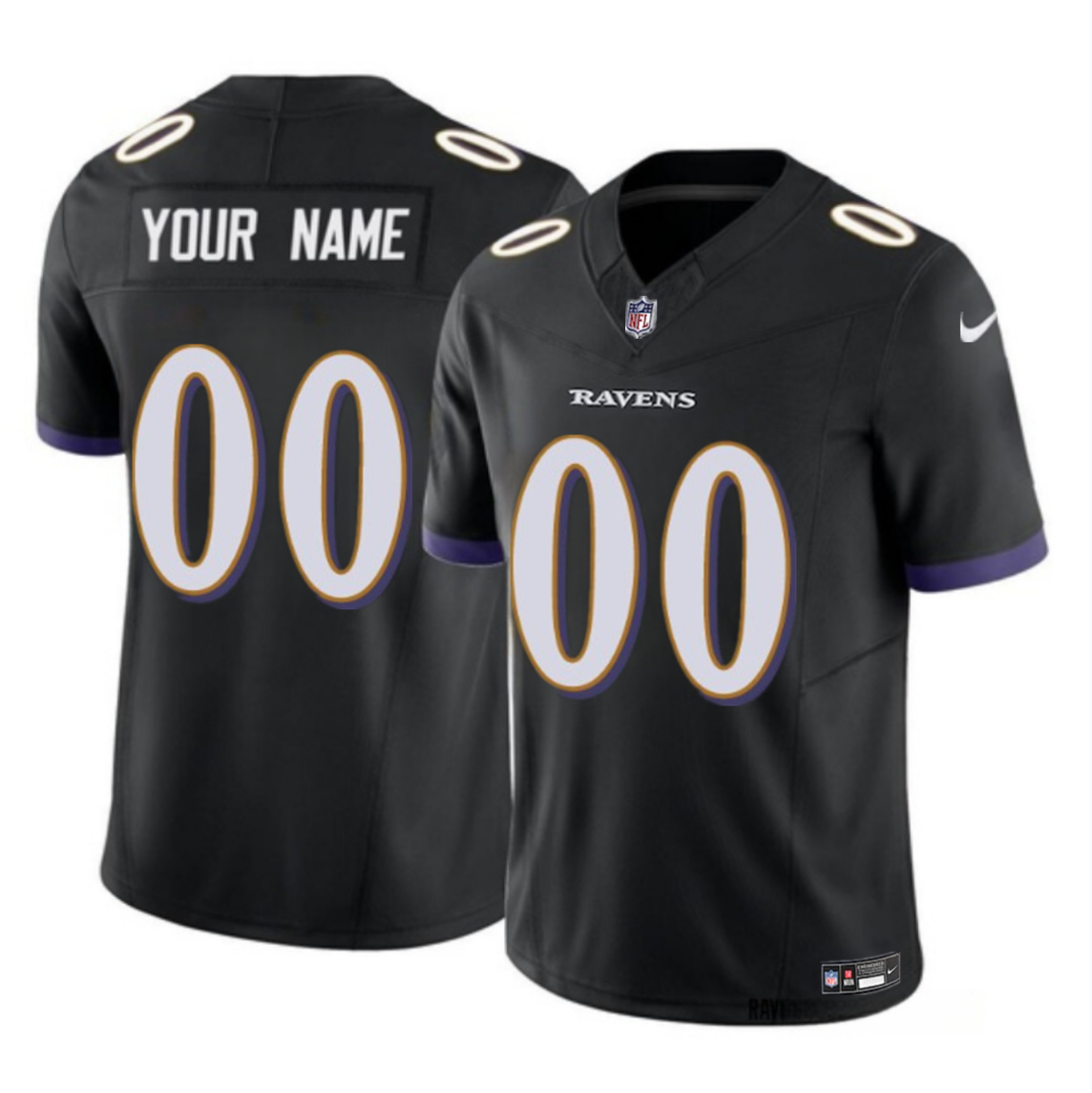 Youth Baltimore Ravens Active Player Custom Black 2023 F.U.S.E Alternate Vapor Untouchable Limited Football Jersey Youth Baltimore Ravens Active Player Custom Black 2023 F.U.S.E Alternate Vapor Untouchable Limited Football Jersey