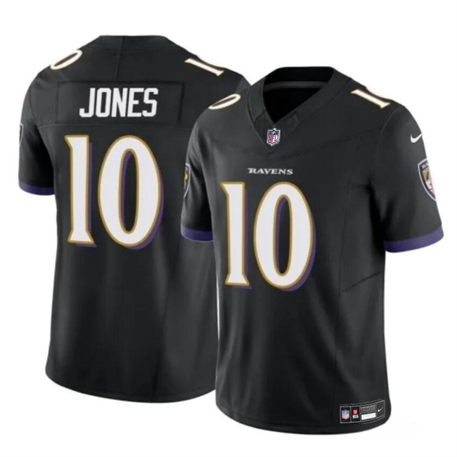 Youth Baltimore Ravens #10 Emory Jones Black 2023 F.U.S.E Vapor Limited Football Jersey Youth Baltimore Ravens #10 Emory Jones Black 2023 F.U.S.E Vapor Limited Football Jersey