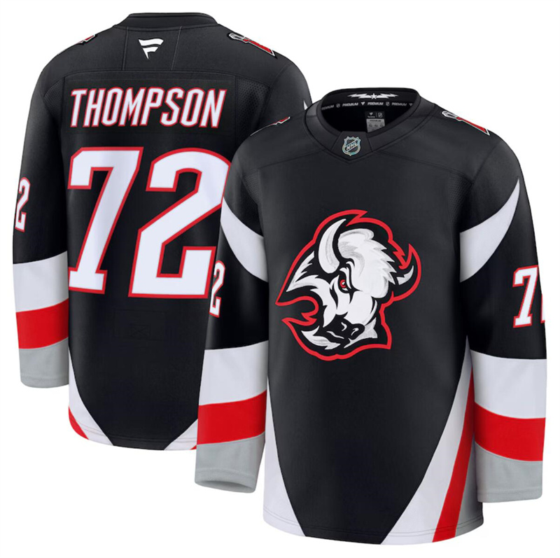 Men's Buffalo Sabres Active Player Custom Black 2024-25 Stitched Hockey Jersey