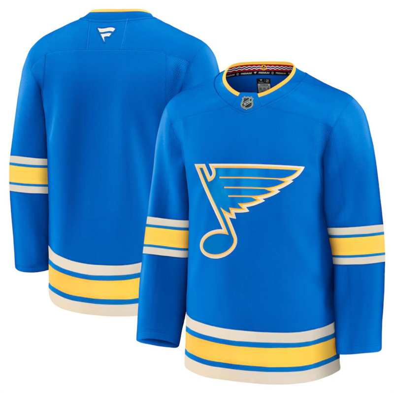 Men's St. Louis Blues Blank Blue 2024-25 Stitched Hockey Jersey