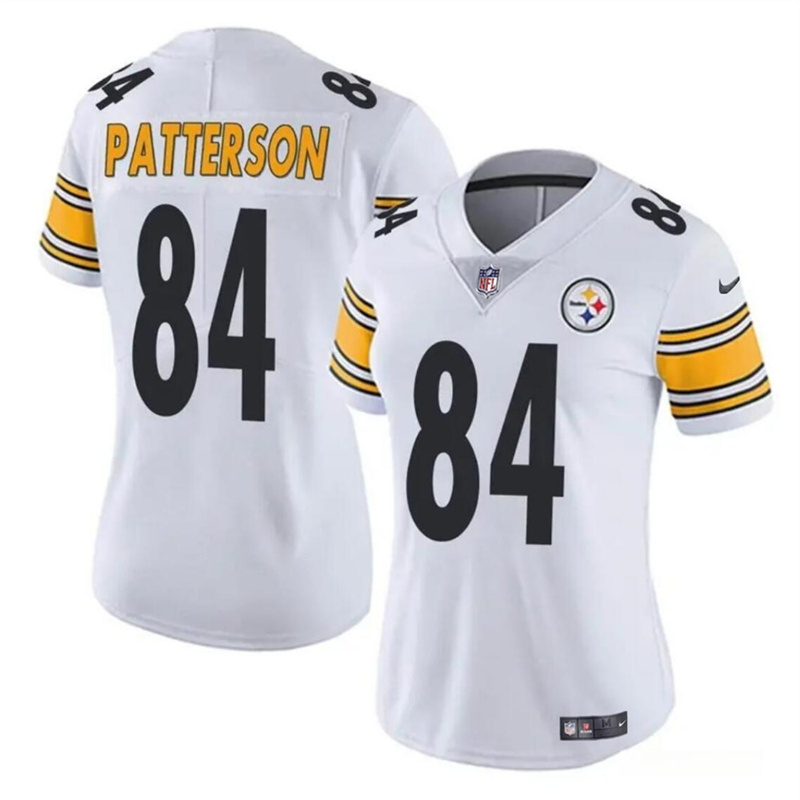 Women's Pittsburgh Steelers #84 Cordarrelle Patterson White Vapor Stitched Football Jersey(Run Small) Women's Pittsburgh Steelers #84 Cordarrelle Patterson White Vapor Stitched Football Jersey(Run Small)