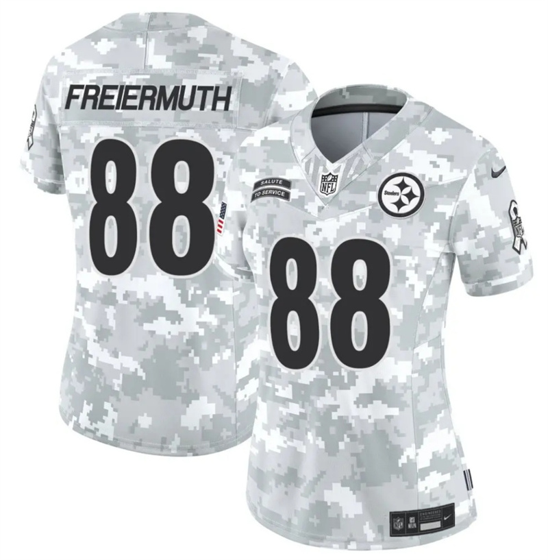 Women's Pittsburgh Steelers #88 Pat Freiermuth 2024 F.U.S.E Arctic Camo Salute to Service Limited Stitched Football Jersey(Run Small) Women's Pittsburgh Steelers #88 Pat Freiermuth 2024 F.U.S.E Arctic Camo Salute to Service Limited Stitched Football Jersey(Run Small)