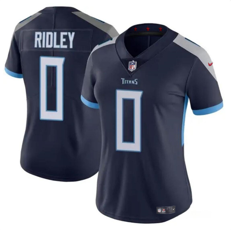 Women's Tennessee Titans #0 Calvin Ridley Navy Stitched Football Jersey(Run Small) Women's Tennessee Titans #0 Calvin Ridley Navy Stitched Football Jersey(Run Small)