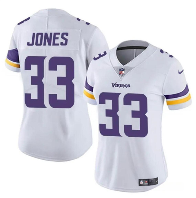 Women's Minnesota Vikings #33 Aaron Jones White Vapor Untouchable Limited Stitched Jersey(Run Small) Women's Minnesota Vikings #33 Aaron Jones White Vapor Untouchable Limited Stitched Jersey(Run Small)
