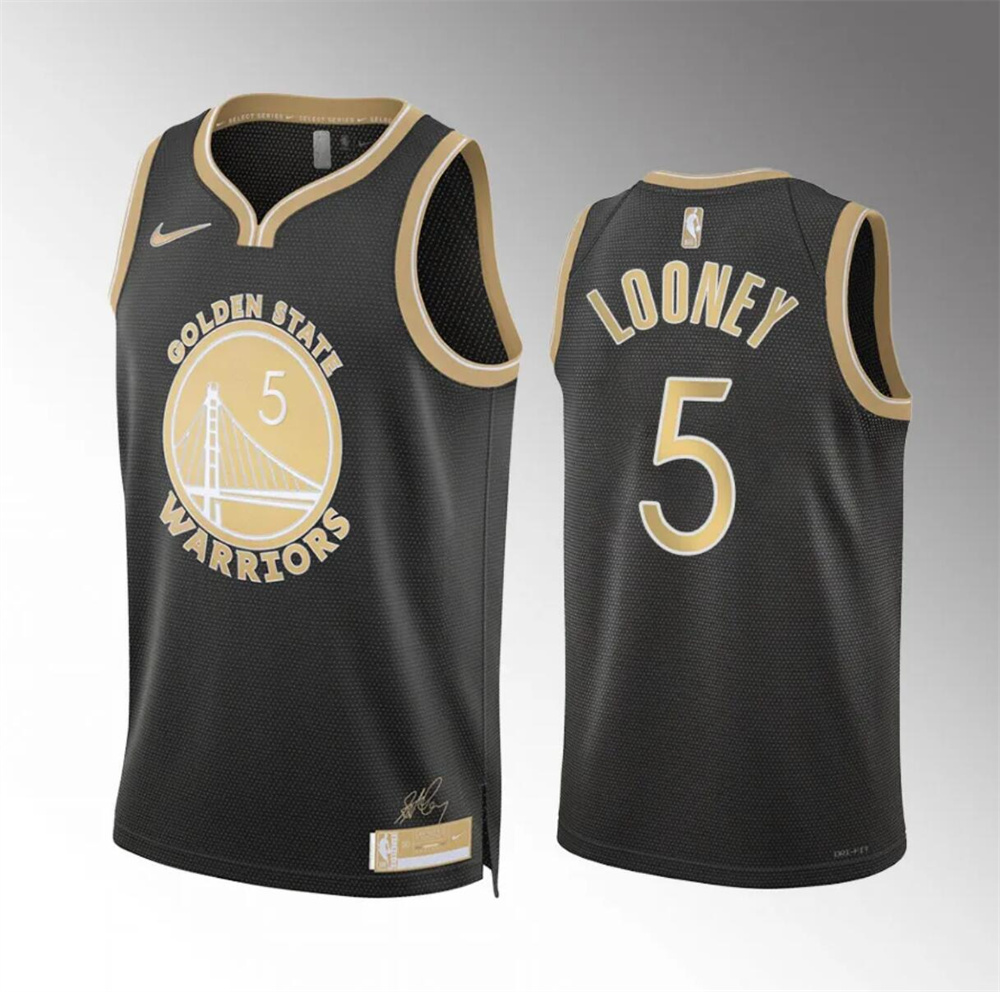 Men's Golden State Warriors #5 Kevon Looney Black 2024 Select Series Stitched Basketball Jersey Men's Golden State Warriors #5 Kevon Looney Black 2024 Select Series Stitched Basketball Jersey