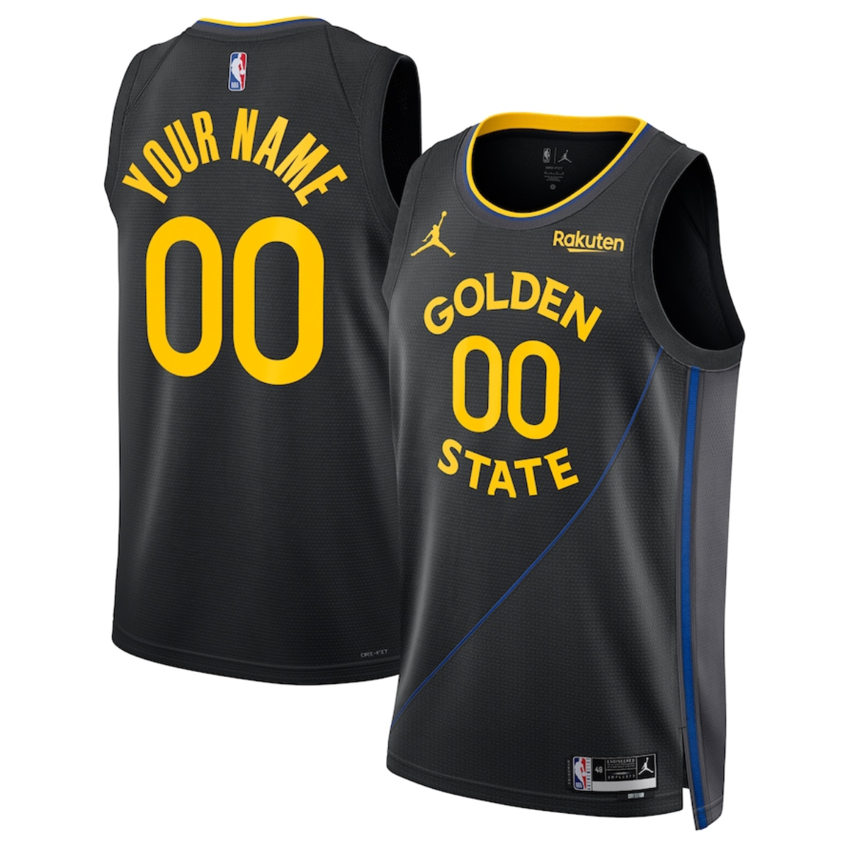 Men's Golden State Warriors Active Player Custom Black 2024/25 Statement Edition Stitched Basketball Jersey Men's Golden State Warriors Active Player Custom Black 2024/25 Statement Edition Stitched Basketball Jersey