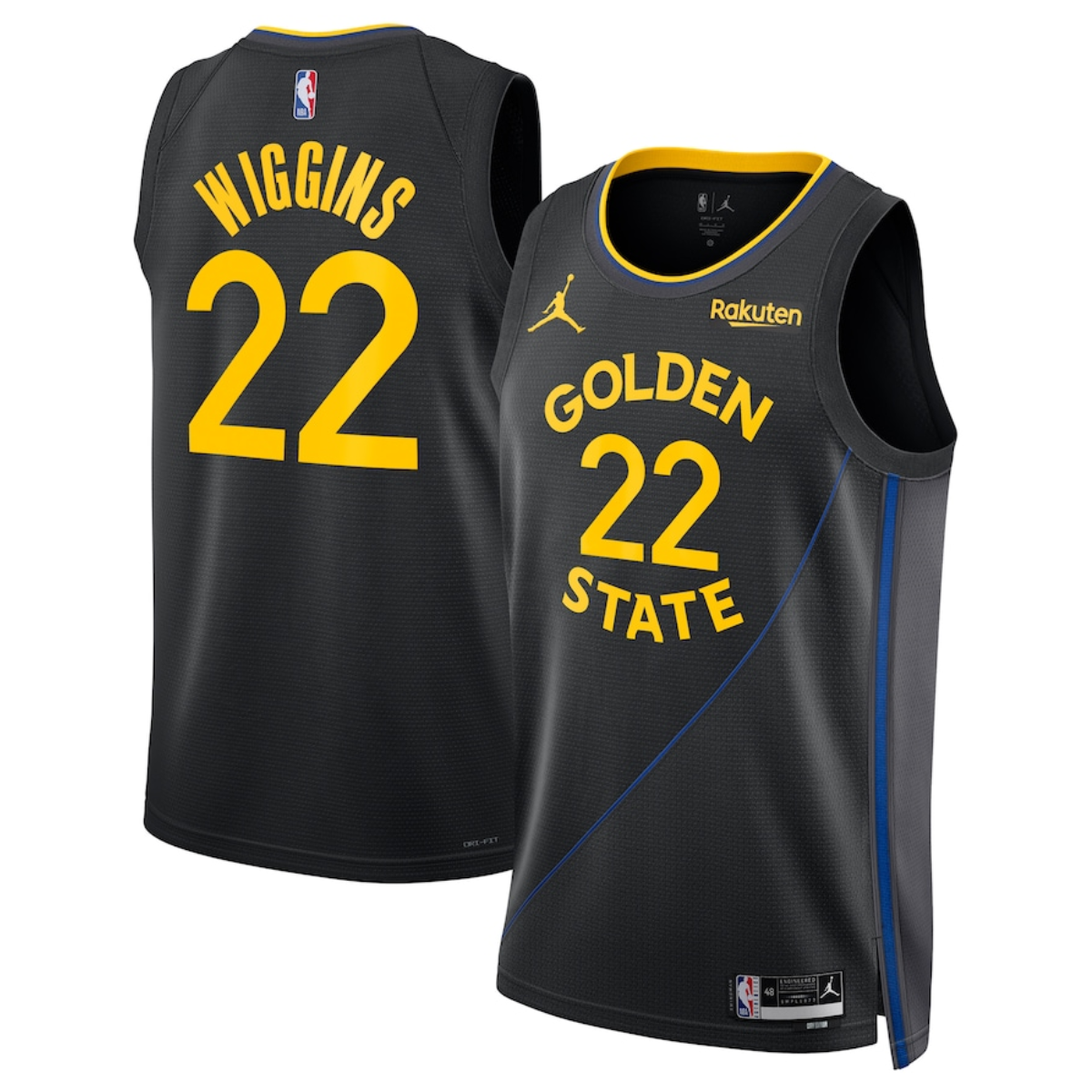 Men's Golden State Warriors #22 Andrew Wiggins Black 2024/25 Statement Edition Stitched Basketball Jersey Men's Golden State Warriors #22 Andrew Wiggins Black 2024/25 Statement Edition Stitched Basketball Jersey
