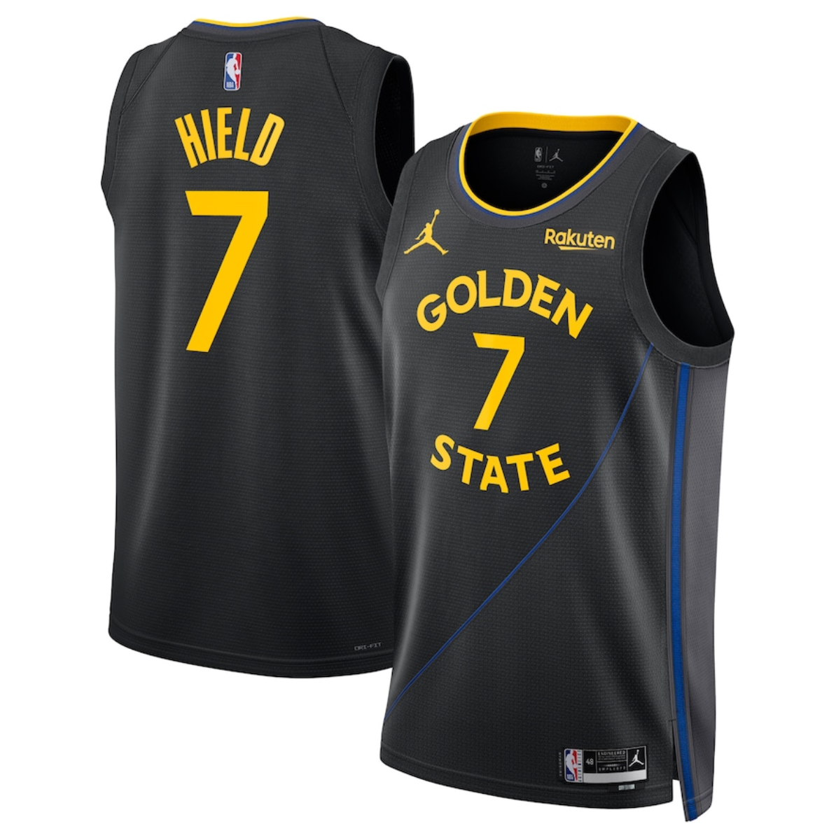 Men's Golden State Warriors #7 Buddy Hield Black 2024/25 Statement Edition Stitched Basketball Jersey Men's Golden State Warriors #7 Buddy Hield Black 2024/25 Statement Edition Stitched Basketball Jersey