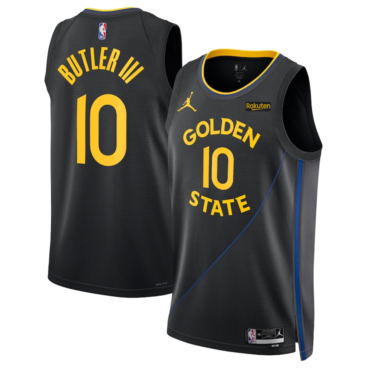 Men's Golden State Warriors #10 Jimmy Butler III Black 2025 Statement Edition Stitched Basketball Jersey Men's Golden State Warriors #10 Jimmy Butler III Black 2025 Statement Edition Stitched Basketball Jersey