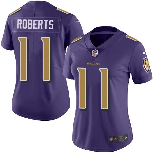 Nike Ravens #11 Seth Roberts Purple Women's Stitched NFL Limited Rush Jersey Nike Ravens #11 Seth Roberts Purple Women's Stitched NFL Limited Rush Jersey