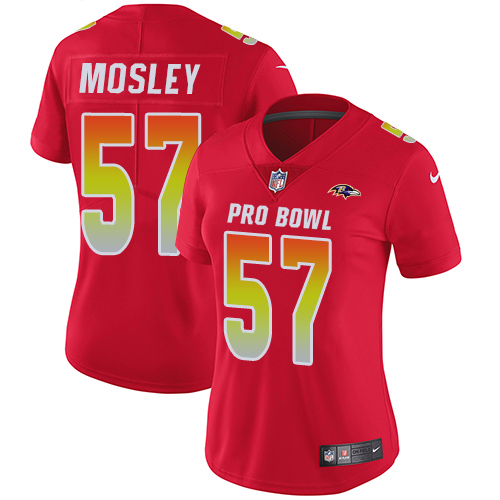 Nike Ravens #57 C.J. Mosley Red Women's Stitched NFL Limited AFC 2019 Pro Bowl Jersey Nike Ravens #57 C.J. Mosley Red Women's Stitched NFL Limited AFC 2019 Pro Bowl Jersey