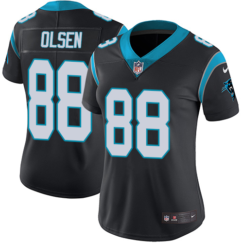 Nike Panthers #88 Greg Olsen Black Team Color Women's Stitched NFL Vapor Untouchable Limited Jersey Nike Panthers #88 Greg Olsen Black Team Color Women's Stitched NFL Vapor Untouchable Limited Jersey
