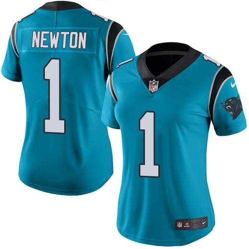 Nike Panthers #1 Cam Newton Blue Alternate Women's Stitched NFL Vapor Untouchable Limited Jersey Nike Panthers #1 Cam Newton Blue Alternate Women's Stitched NFL Vapor Untouchable Limited Jersey