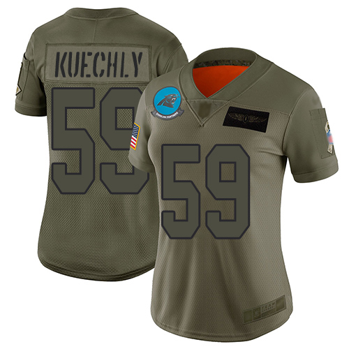 Nike Panthers #59 Luke Kuechly Camo Women's Stitched NFL Limited 2019 Salute to Service Jersey Nike Panthers #59 Luke Kuechly Camo Women's Stitched NFL Limited 2019 Salute to Service Jersey