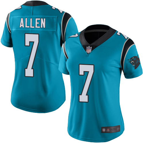 Nike Panthers #7 Kyle Allen Blue Alternate Women's Stitched NFL Vapor Untouchable Limited Jersey Nike Panthers #7 Kyle Allen Blue Alternate Women's Stitched NFL Vapor Untouchable Limited Jersey
