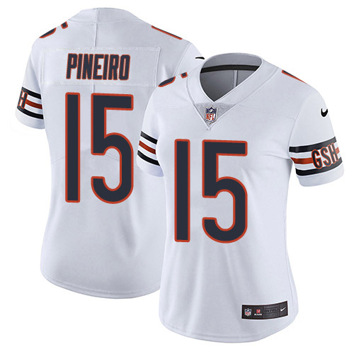 Nike Bears #15 Eddy Pineiro White Women's Stitched NFL Vapor Untouchable Limited Jersey Nike Bears #15 Eddy Pineiro White Women's Stitched NFL Vapor Untouchable Limited Jersey
