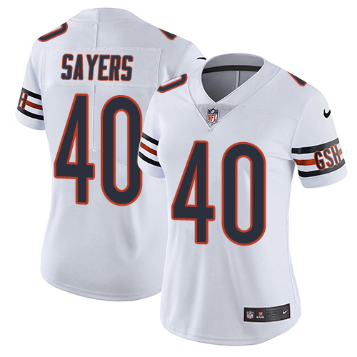 Nike Bears #40 Gale Sayers White Women's Stitched NFL Vapor Untouchable Limited Jersey Nike Bears #40 Gale Sayers White Women's Stitched NFL Vapor Untouchable Limited Jersey