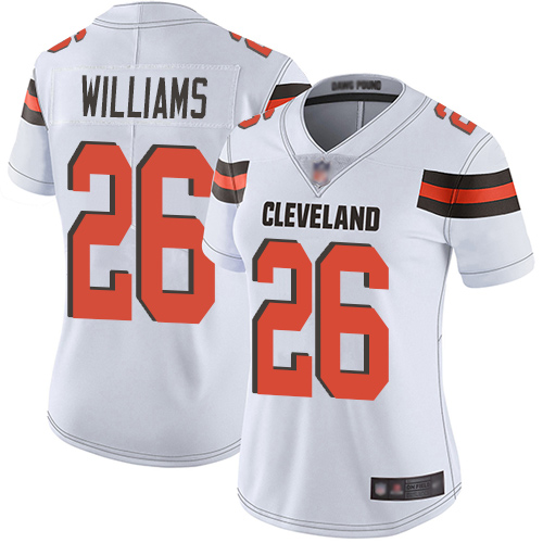 Nike Browns #26 Greedy Williams White Women's Stitched NFL Vapor Untouchable Limited Jersey Nike Browns #26 Greedy Williams White Women's Stitched NFL Vapor Untouchable Limited Jersey