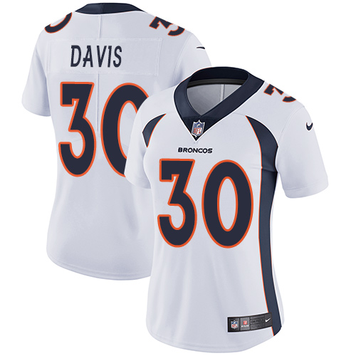 Nike Broncos #30 Terrell Davis White Women's Stitched NFL Vapor Untouchable Limited Jersey Nike Broncos #30 Terrell Davis White Women's Stitched NFL Vapor Untouchable Limited Jersey