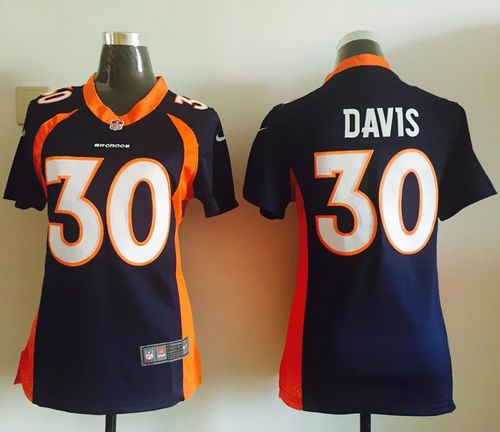 Nike Broncos #30 Terrell Davis Blue Alternate Women's Stitched NFL New Elite Jersey Nike Broncos #30 Terrell Davis Blue Alternate Women's Stitched NFL New Elite Jersey