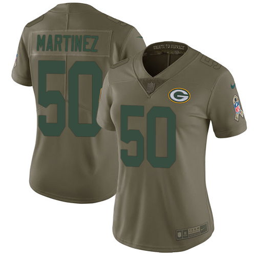 Nike Packers #50 Blake Martinez Olive Women's Stitched NFL Limited 2017 Salute to Service Jersey Nike Packers #50 Blake Martinez Olive Women's Stitched NFL Limited 2017 Salute to Service Jersey