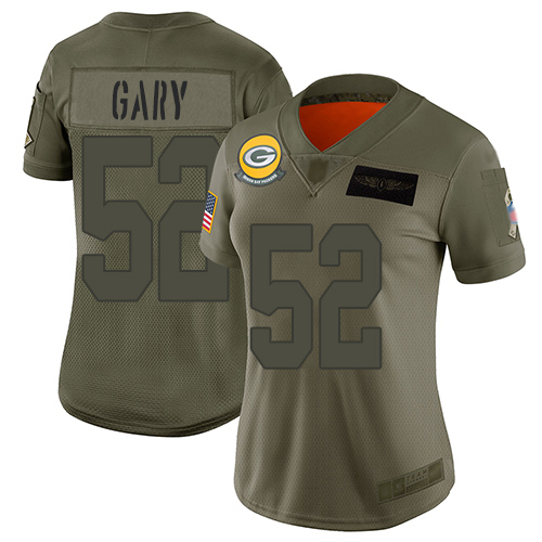 Nike Packers #52 Rashan Gary Camo Women's Stitched NFL Limited 2019 Salute to Service Jersey Nike Packers #52 Rashan Gary Camo Women's Stitched NFL Limited 2019 Salute to Service Jersey