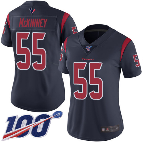 Nike Texans #55 Benardrick McKinney Navy Blue Women's Stitched NFL Limited Rush 100th Season Jersey Nike Texans #55 Benardrick McKinney Navy Blue Women's Stitched NFL Limited Rush 100th Season Jersey