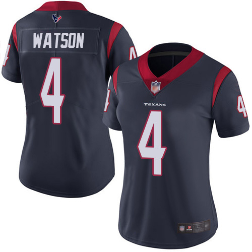 Nike Texans #4 Deshaun Watson Navy Blue Team Color Women's Stitched NFL Vapor Untouchable Limited Jersey Nike Texans #4 Deshaun Watson Navy Blue Team Color Women's Stitched NFL Vapor Untouchable Limited Jersey
