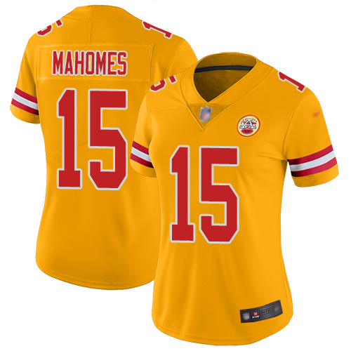 Nike Chiefs #15 Patrick Mahomes Gold Women's Stitched NFL Limited Inverted Legend Jersey Nike Chiefs #15 Patrick Mahomes Gold Women's Stitched NFL Limited Inverted Legend Jersey
