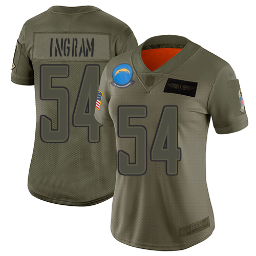 Nike Chargers #54 Melvin Ingram Camo Women's Stitched NFL Limited 2019 Salute to Service Jersey Nike Chargers #54 Melvin Ingram Camo Women's Stitched NFL Limited 2019 Salute to Service Jersey
