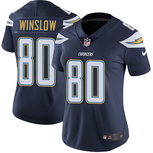 Nike Chargers #80 Kellen Winslow Navy Blue Team Color Women's Stitched NFL Vapor Untouchable Limited Jersey Nike Chargers #80 Kellen Winslow Navy Blue Team Color Women's Stitched NFL Vapor Untouchable Limited Jersey