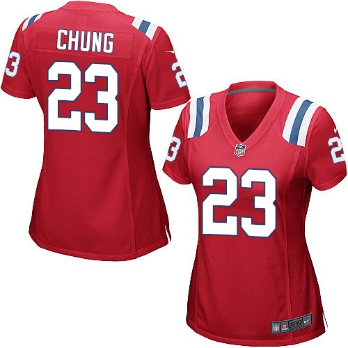 Nike Patriots #23 Patrick Chung Red Alternate Women's Stitched NFL Elite Jersey Nike Patriots #23 Patrick Chung Red Alternate Women's Stitched NFL Elite Jersey