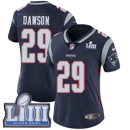 Nike Patriots #29 Duke Dawson Navy Blue Team Color Super Bowl LIII Bound Women's Stitched NFL Vapor Untouchable Limited Jersey Nike Patriots #29 Duke Dawson Navy Blue Team Color Super Bowl LIII Bound Women's Stitched NFL Vapor Untouchable Limited Jersey