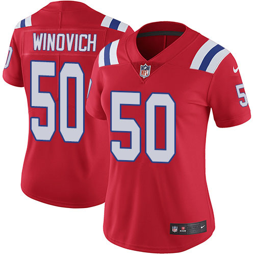 Nike Patriots #50 Chase Winovich Red Alternate Women's Stitched NFL Vapor Untouchable Limited Jersey Nike Patriots #50 Chase Winovich Red Alternate Women's Stitched NFL Vapor Untouchable Limited Jersey