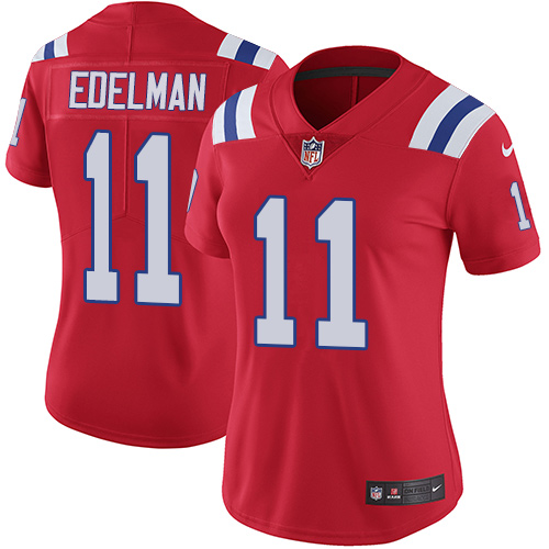 Nike Patriots #11 Julian Edelman Red Alternate Women's Stitched NFL Vapor Untouchable Limited Jersey Nike Patriots #11 Julian Edelman Red Alternate Women's Stitched NFL Vapor Untouchable Limited Jersey
